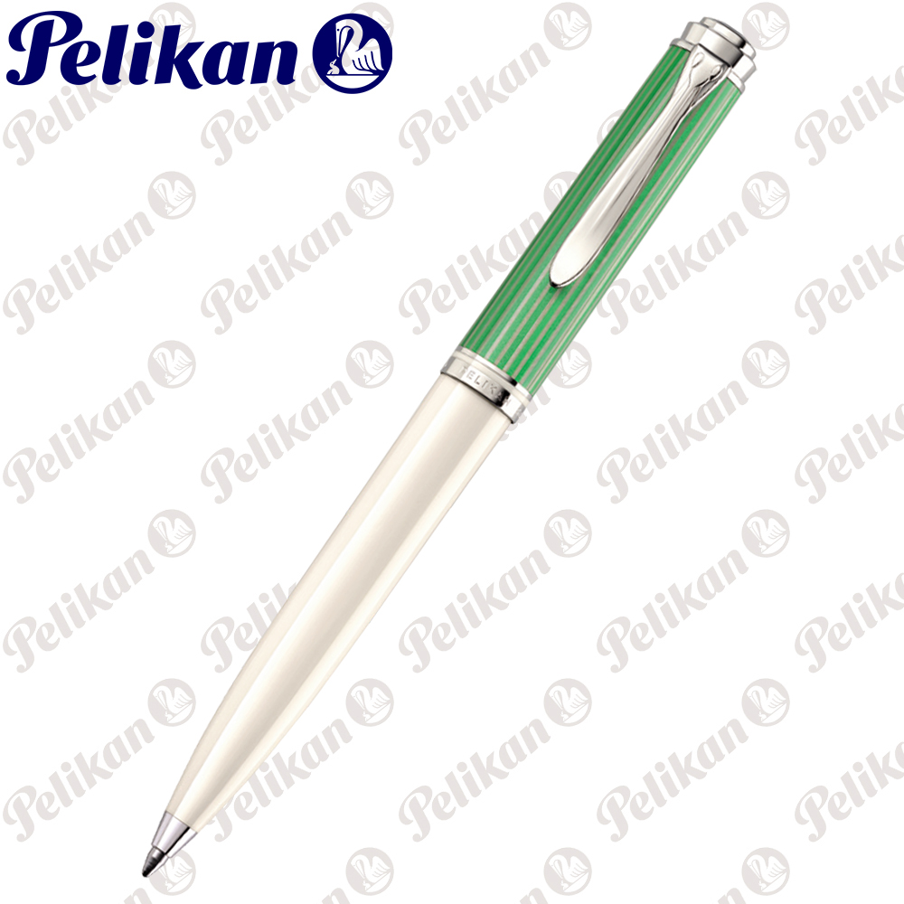 百利金M605限量綠白條紋原子筆