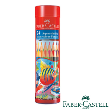 Faber-Castell 紅色系 水性色鉛筆24色(精緻棒棒筒)