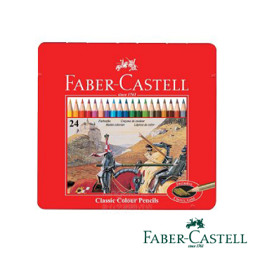 Faber-Castell 紅色系 油性色鉛筆24色(精緻鐵盒)
