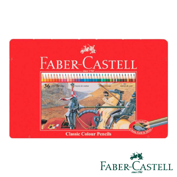 Faber-Castell 紅色系 油性色鉛筆36色(精緻鐵盒)