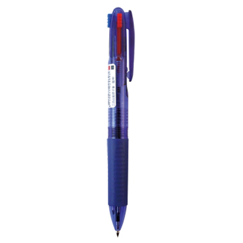 SKB三色自動原子筆IB-158/藍桿藍/黑/紅/筆芯0.7mm/12支/打