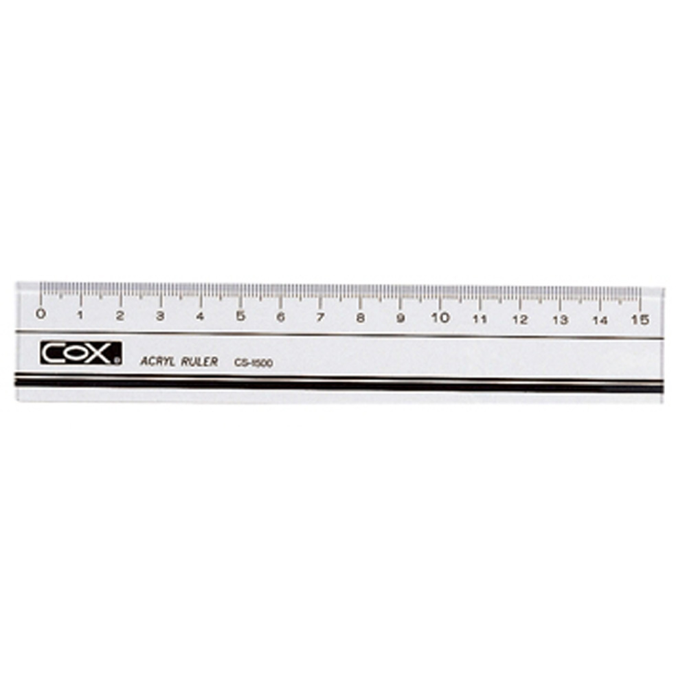 COX壓克力直尺CS-1500/15cm/3支/組