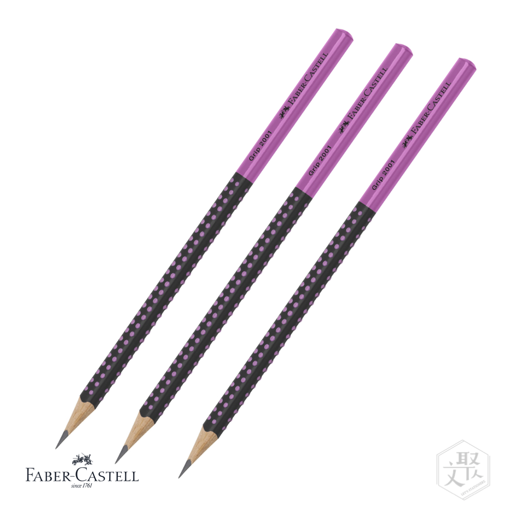 【Faber-Castell】 Grip 2001 握得住 雙色鉛筆/ 黑粉色-12支入