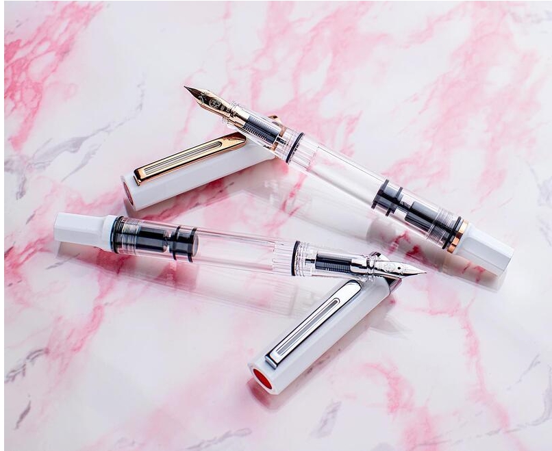臺灣 TWSBI 三文堂 ECO RG活塞上墨鋼筆-白色玫瑰金 EF/F/M/B/1.1mm尖