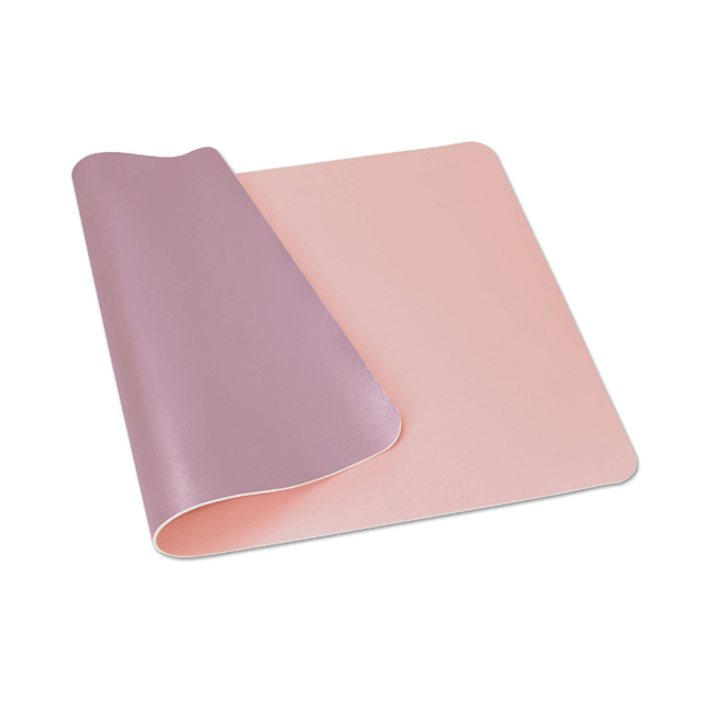 【ABEL】雙色PU皮質桌墊-櫻粉+槿紫