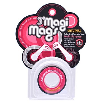 3+ Magi Mags 磁鐵膠帶19mmX3M-經典系列(經典紅)