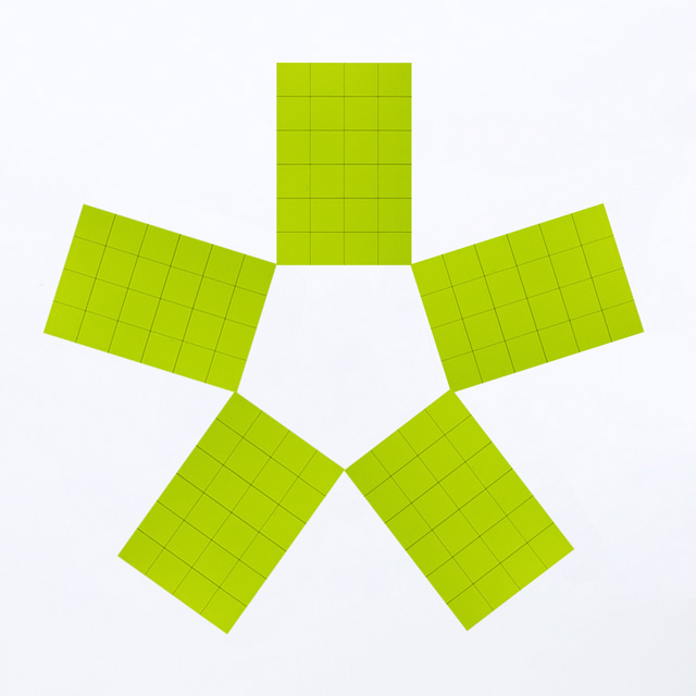 3+ 彩色軟性磁鐵方塊 霓虹綠 0.8mm(厚)x2.5x2.5=24小塊/片 3片入