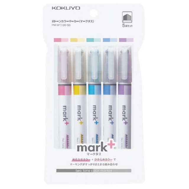 KOKUYO Mark+獨角仙螢光筆同色系(5色入)