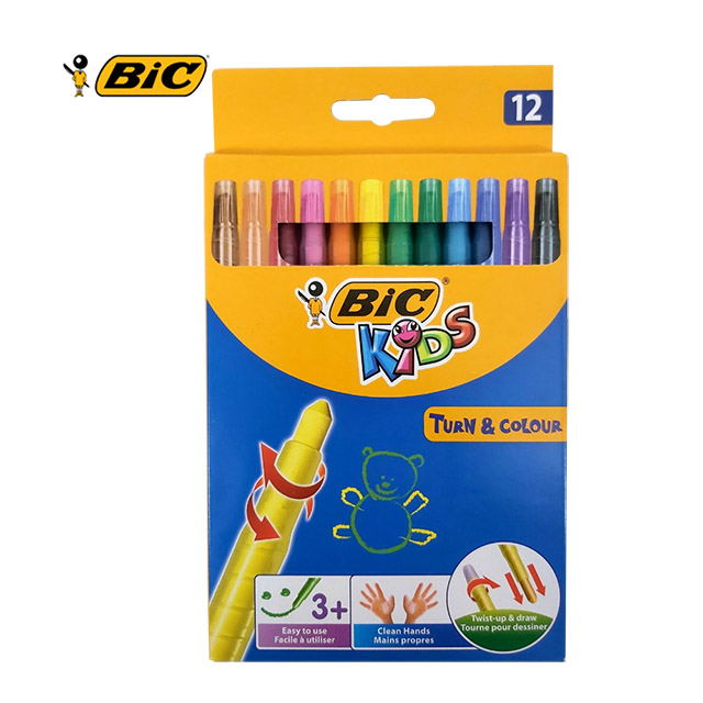 BIC 12色旋轉蠟筆