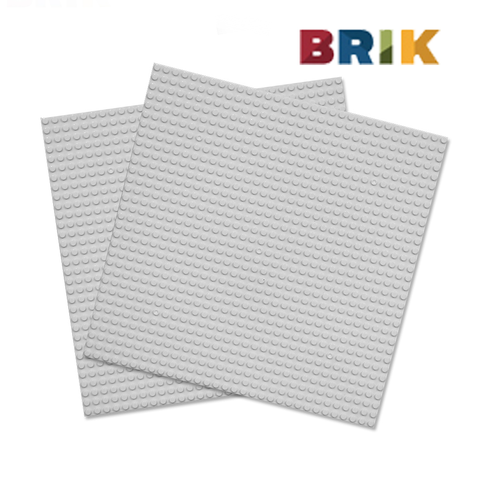 【美國BRIK】自黏式積木牆片組(白色) - 2片裝