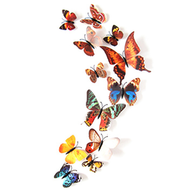 《Stylelife》3D蝴蝶裝飾磁鐵-棕褐