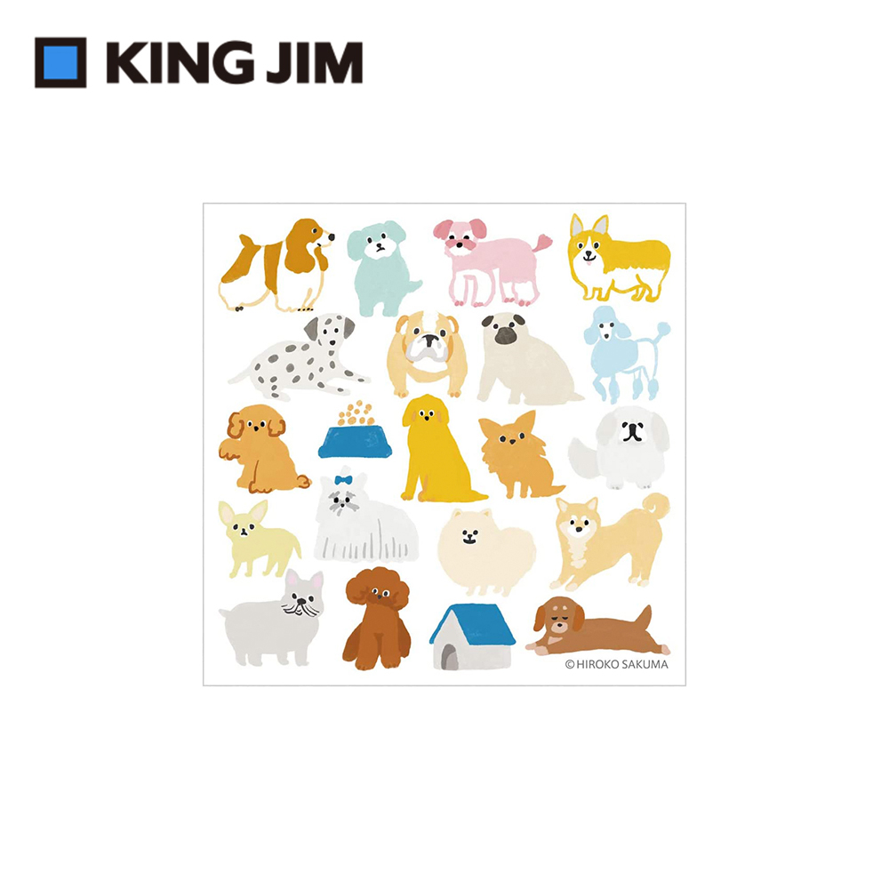 【KING JIM】pop up 立體貼紙 狗狗們 (POP002)