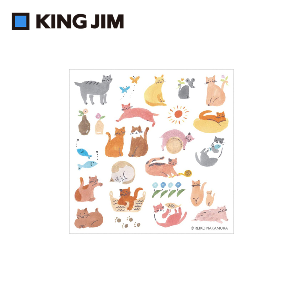 【KING JIM】pop up 立體貼紙 貓咪們 (POP005)