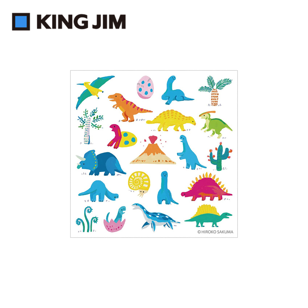 【KING JIM】pop up 立體貼紙 恐龍 (POP008)