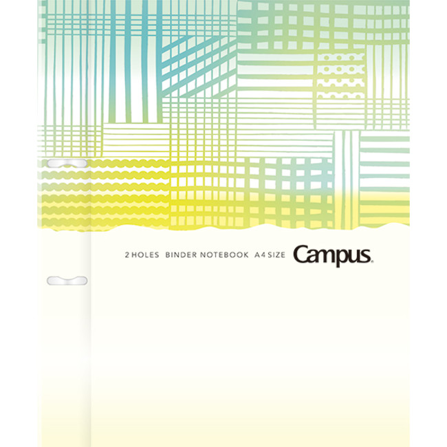 KOKUYO Campus 2021粉彩限定色 2孔活頁夾A4- 粉彩格紋(綠)