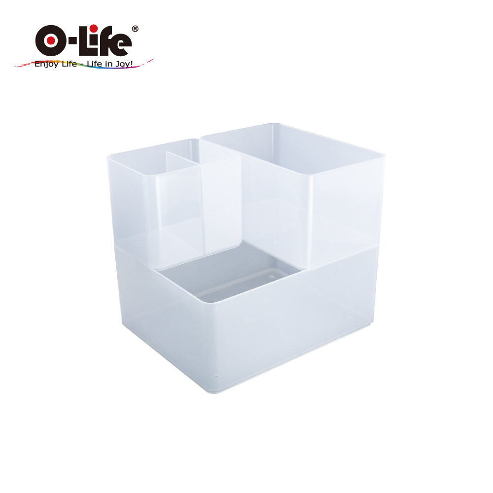 [O-LIFE 堆疊式整理收納盒-3入組-B-012