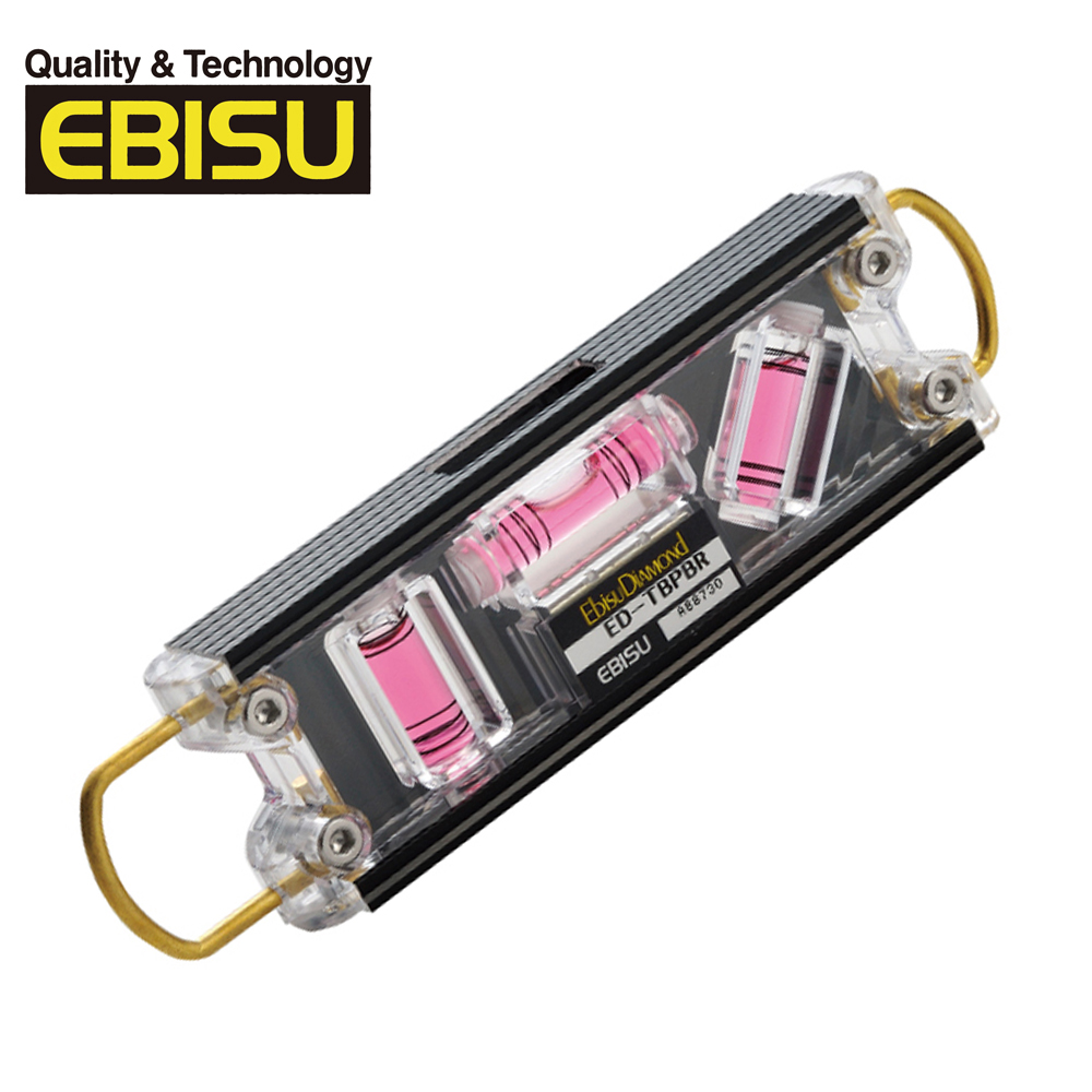 EBISU Mini系列 - 雙吊掛式強磁水平尺(3粉泡)