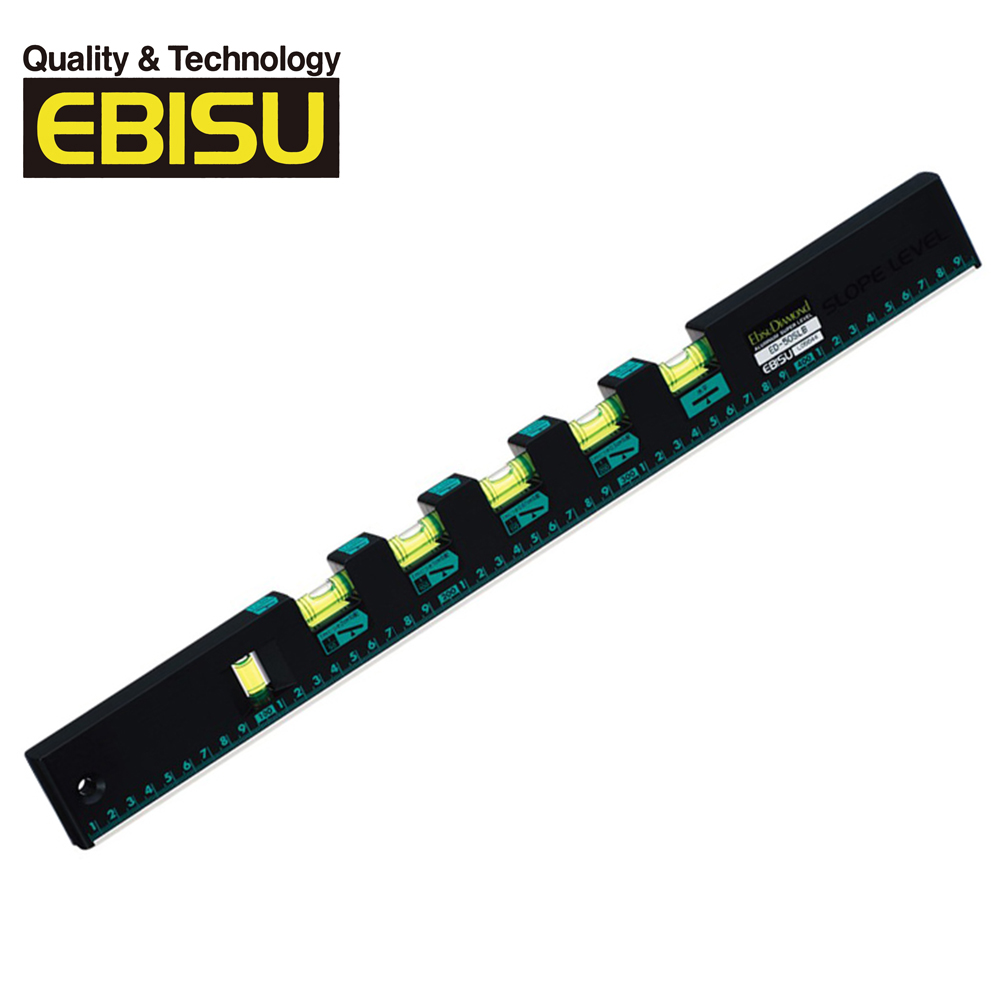 EBISU Mini系列 - 排水流向多泡水平尺 500㎜ (有磁)