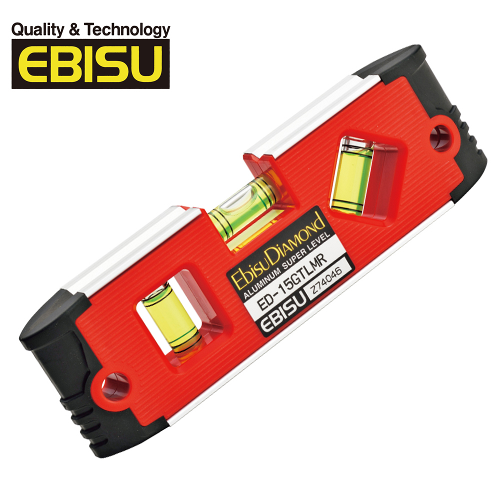 EBISU Mini系列 - 防震強磁水平尺 150mm-紅(ED-15GTLMR)