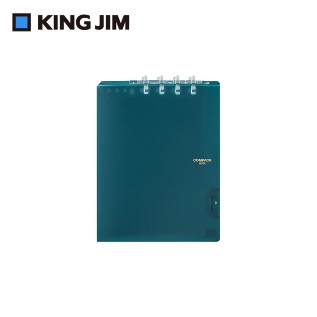 【KING JIM】COMPACT 可對折活頁筆記本 透明 海軍藍 B5 (9955TY-NV)