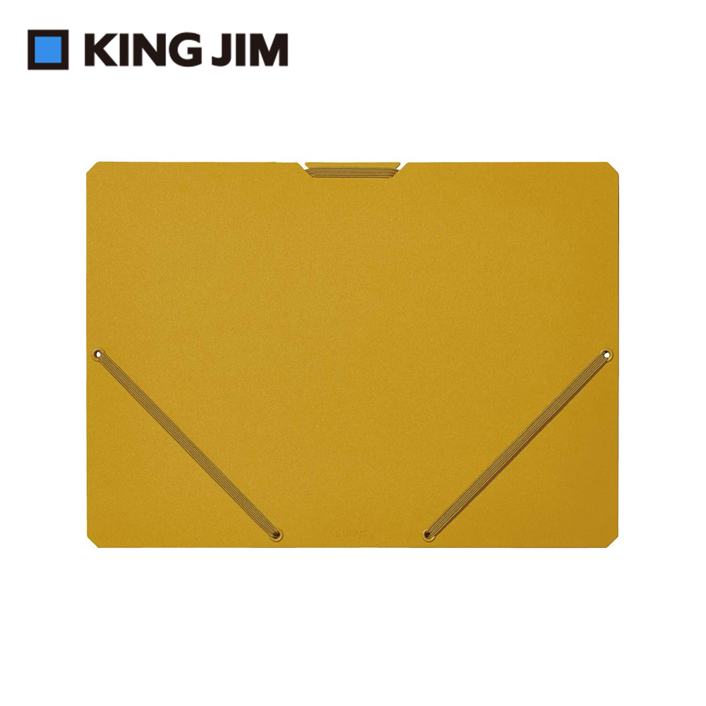 【KING JIM】Sand It文件收納夾 芥黃 A4橫向 (2582-YL)