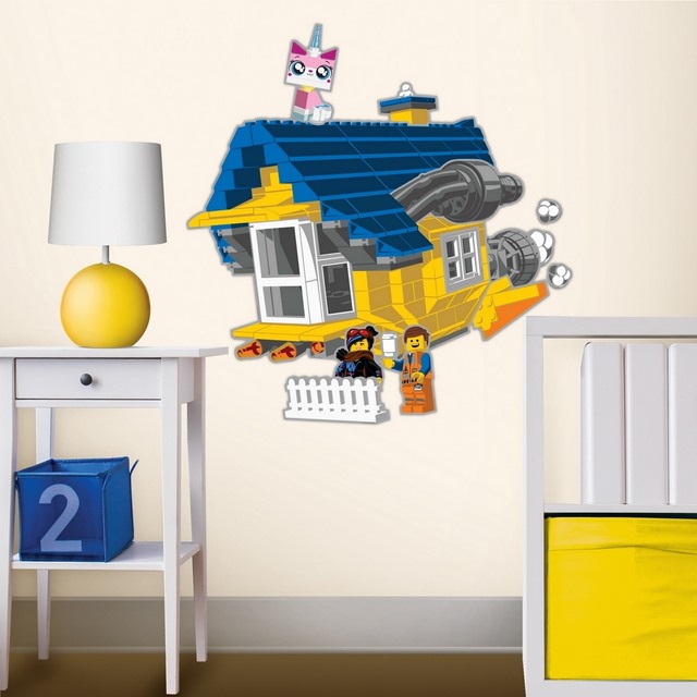 LEGO樂高玩電影2-拼圖靜電貼-艾密特的太空飛屋