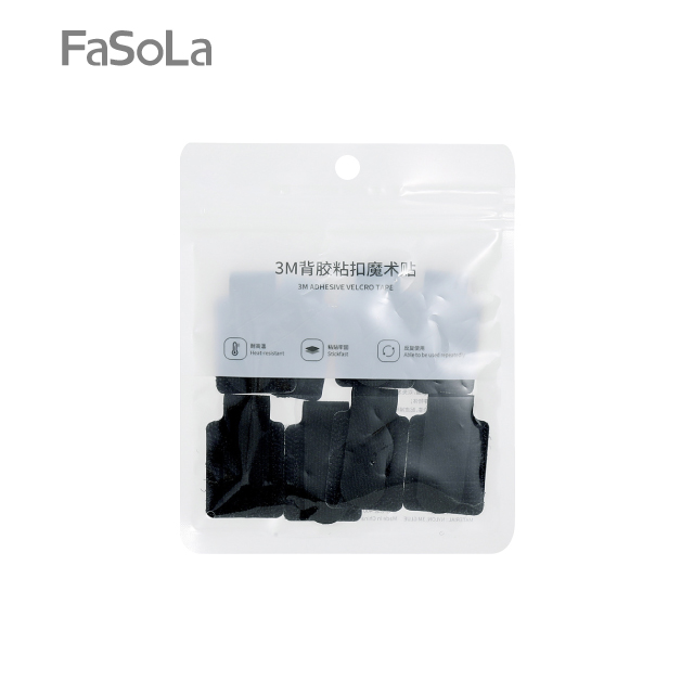 【FaSoLa】多用途3M背膠扣魔術貼 線材收納(8片)