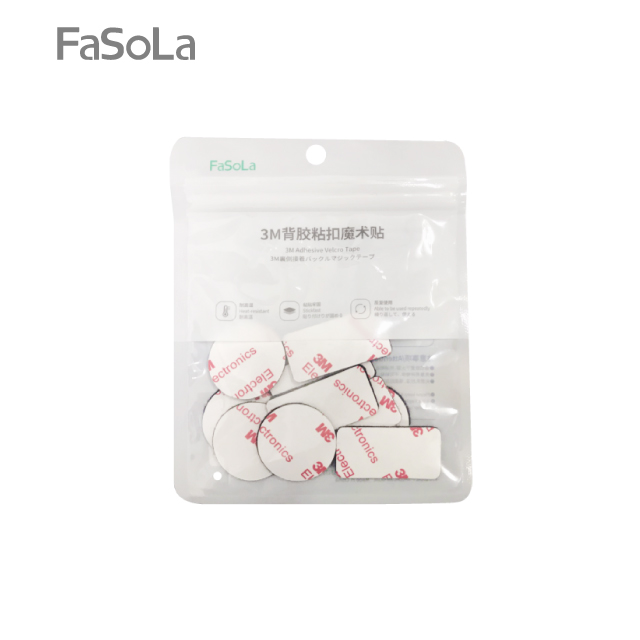 【FaSoLa】多用途3M背膠扣魔術貼 小款-方/圓型(10片)