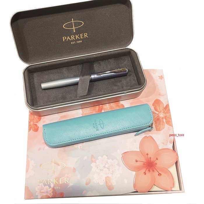 派克PARKER 櫻花藍鋼筆禮盒組