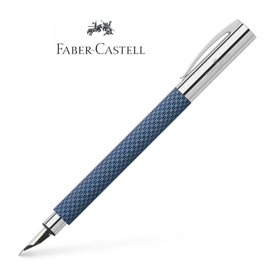 Faber-Castell 成吉思汗 AMBITION 繩紋天然樹脂 鋼筆 深藍