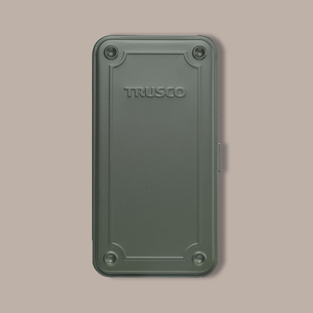 【Trusco】上掀式收納盒（大）-迷霧軍裝綠