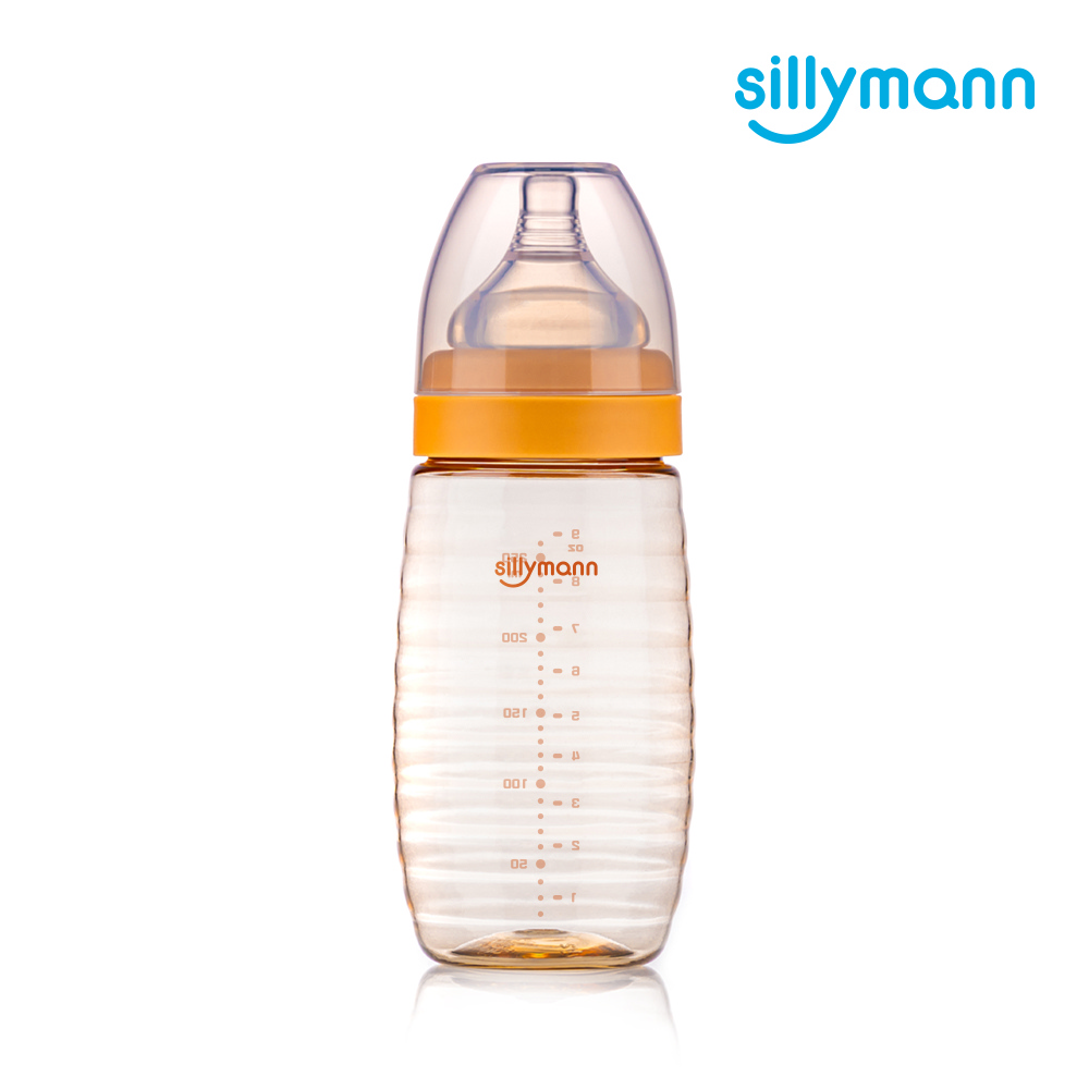 【韓國sillymann】寬口徑母乳實感PPSU輕巧設計款蜂蜜奶瓶260ml