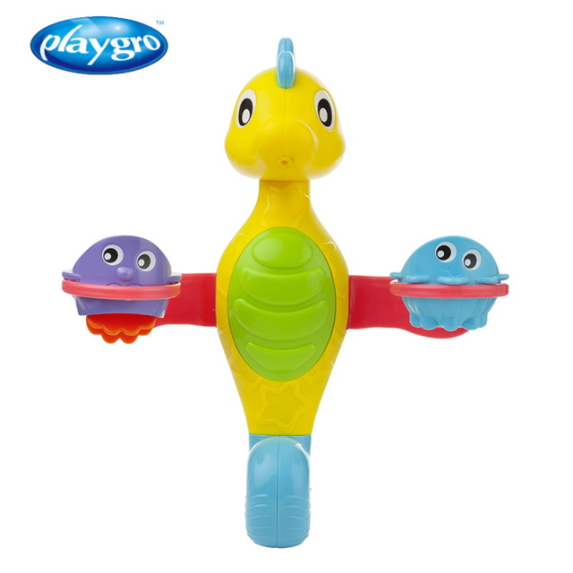 【Playgro 培高】噴水海馬洗澡玩具