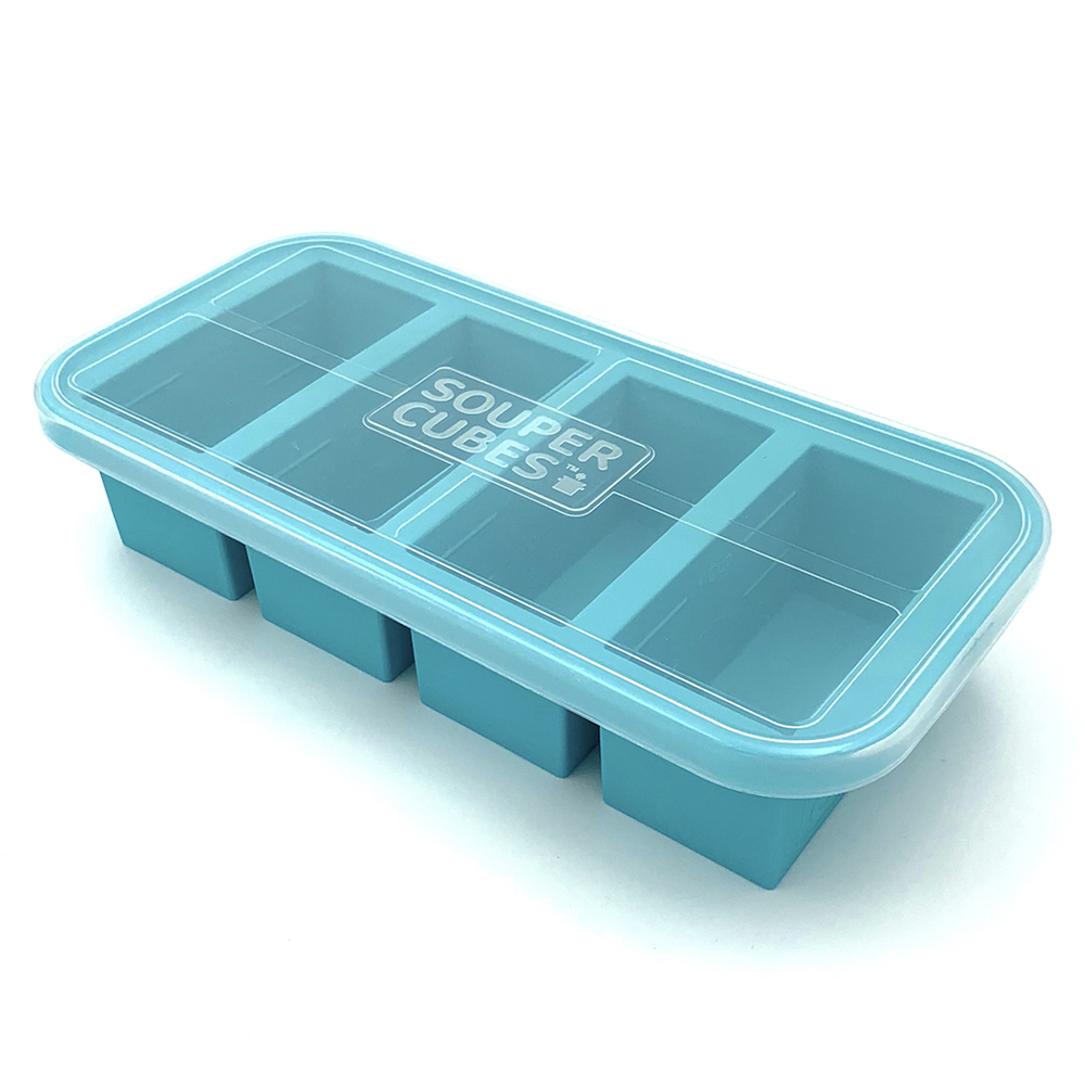 【Souper Cubes】多功能食品級矽膠保鮮盒4格(250ML/格)
