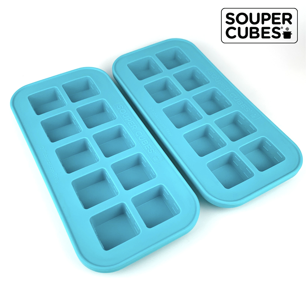 【Souper Cubes】多功能食品級矽膠保鮮盒10格-2入組(30ML/格)