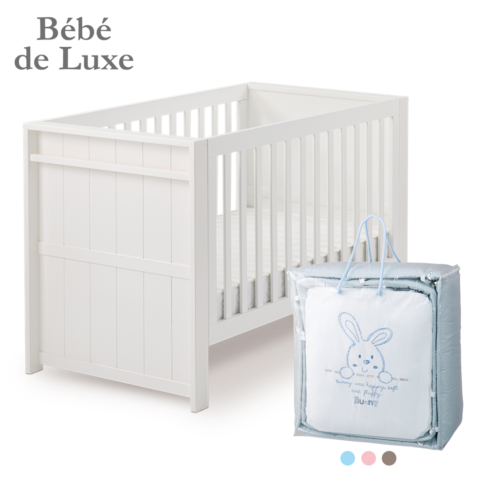 【BeBe de Luxe】嬰兒床純淨白+歐式五件組(3款)