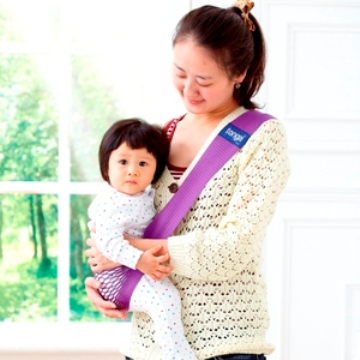 法國tonga涼爽透氣嬰兒背帶,附贈tonga專用束口袋 - 紫色