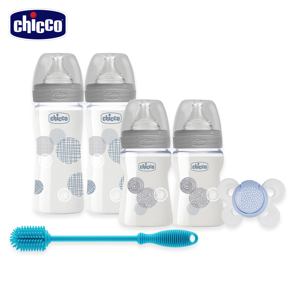 【chicco】舒適哺乳玻璃奶瓶彌月禮盒