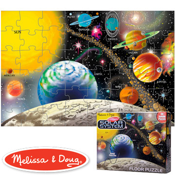 美國 Melissa & Doug 大型地板拼圖 - 太陽系行星【48 片】