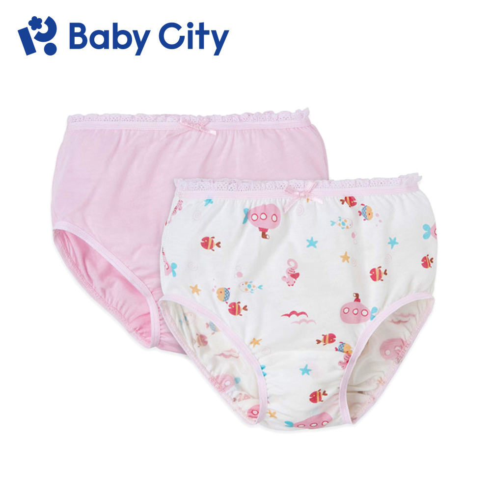 【Baby City 娃娃城】天絲女童內褲/海洋女童內褲2入(90-130cm)