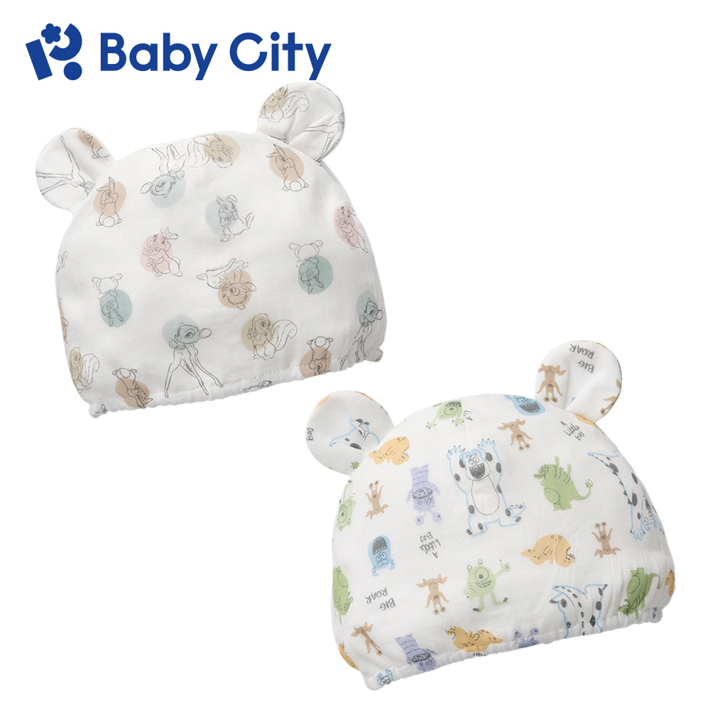 【Baby City 娃娃城】迪士尼紗布嬰兒帽(兩款)
