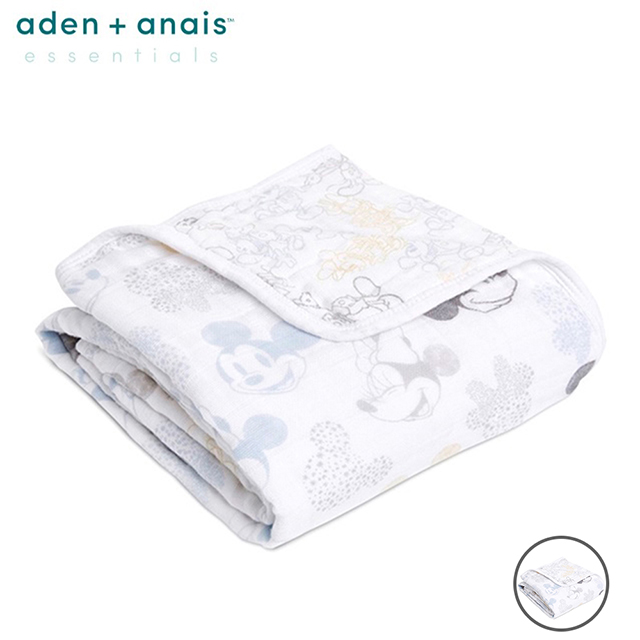 【Aden & Anais】迪士尼經典四層紗小厚毯(米奇米妮)