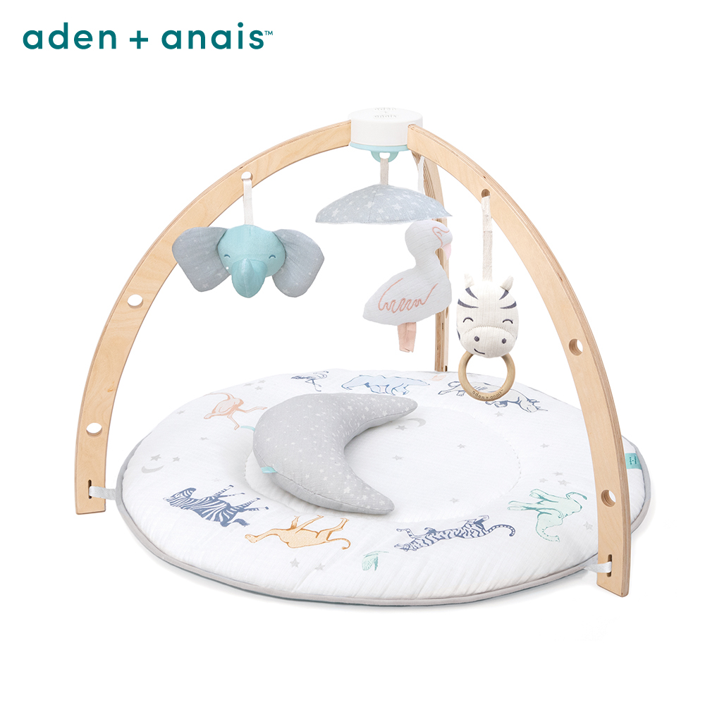 【Aden & Anais】圓形地墊木質健力架組