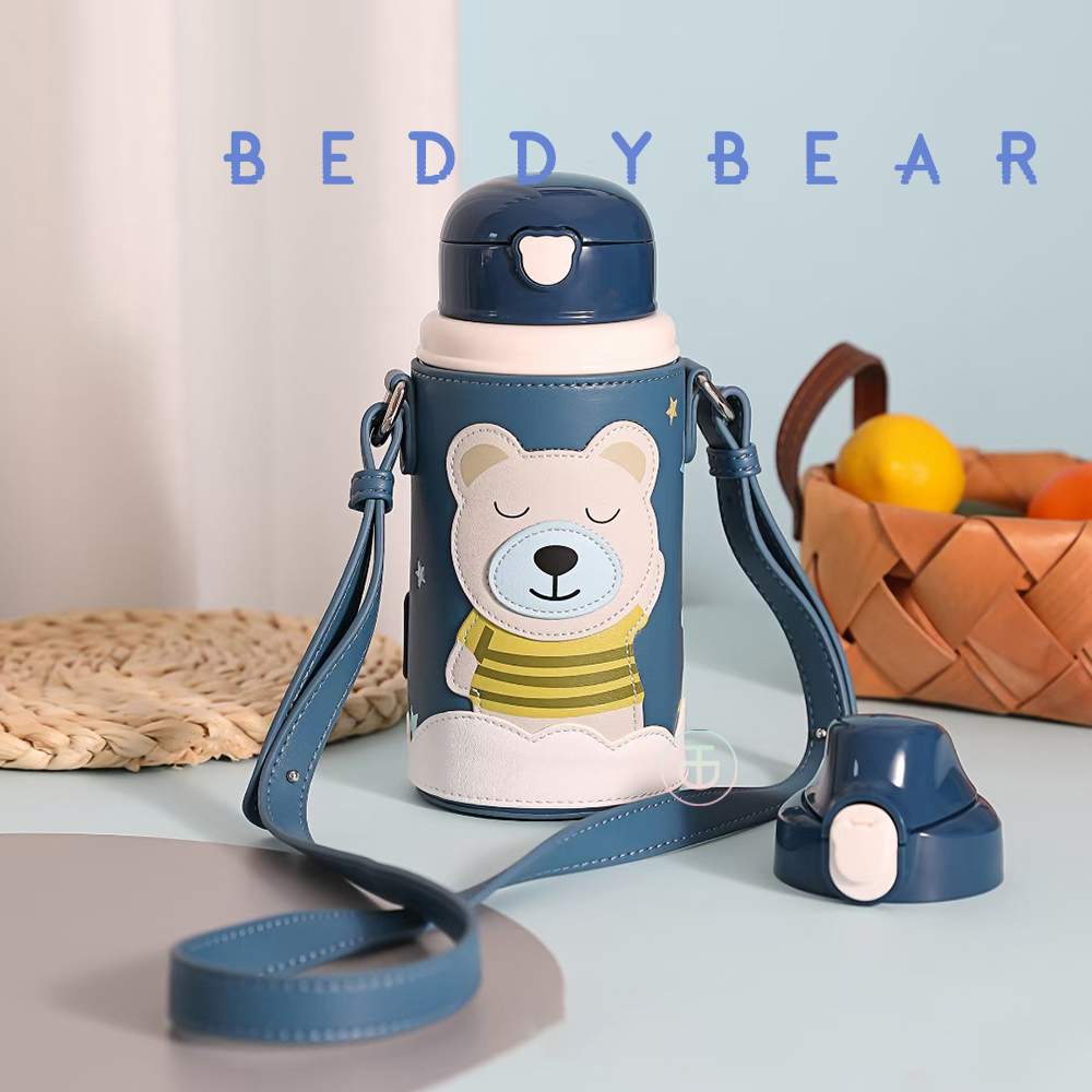 【BEDDYBEAR】韓國BEDDYBEAR星空系列浮雕款中透版316不鏽鋼保溫瓶 兒童水壺 保溫水壺