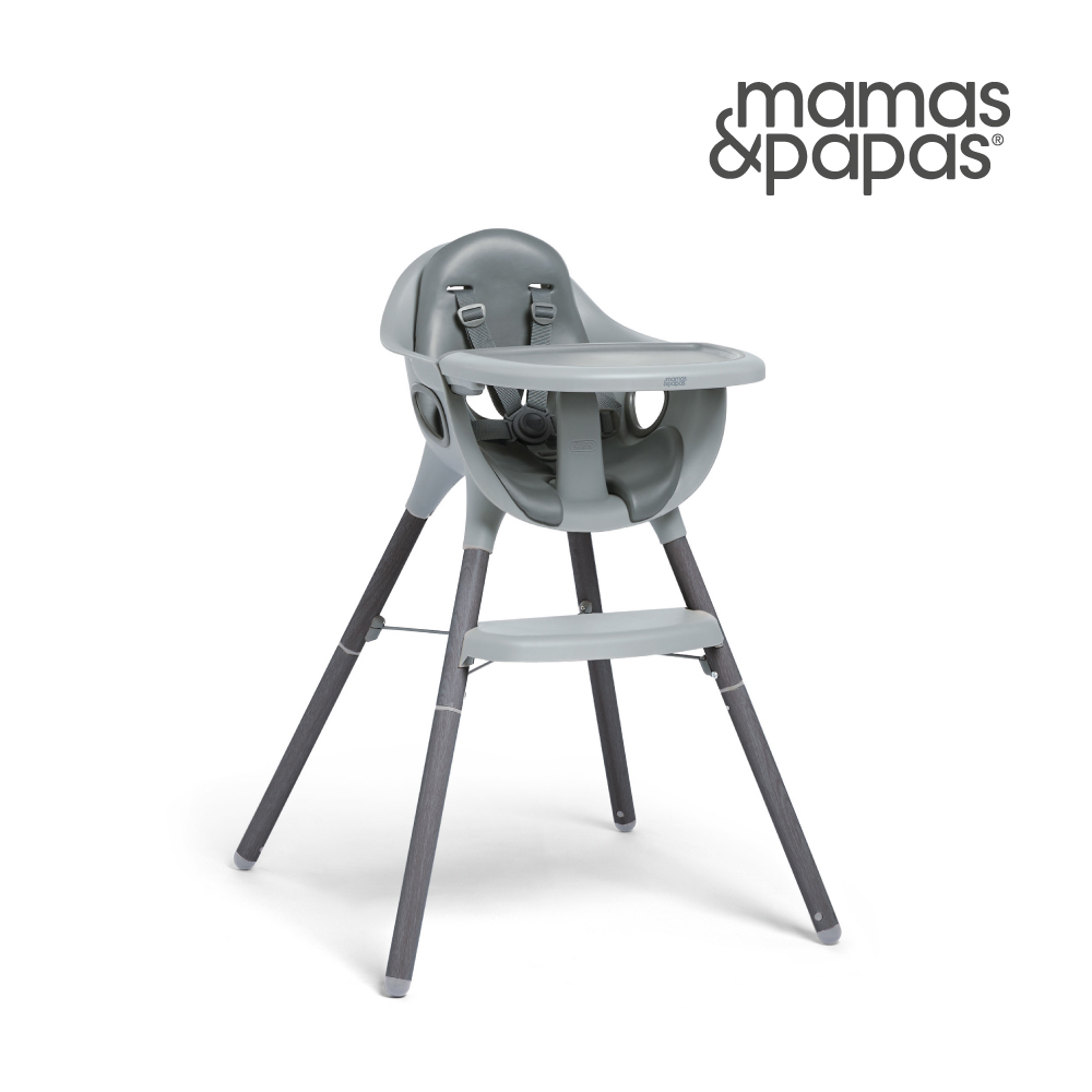Mamas&Papas Juice兩階段高腳餐椅-水洗灰
