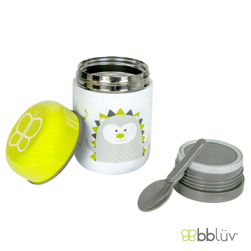 【bbluv】不鏽鋼食物保溫罐 (附折疊湯匙), 頑皮刺蝟