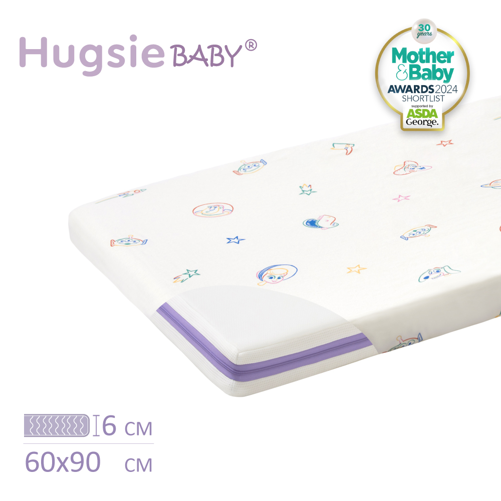 HugsieBABY迪士尼系列透氣水洗嬰兒床墊(附贈迪士尼抗菌床單) 60×90