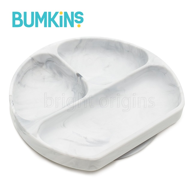 美國 Bumkins 矽膠餐盤(大理石紋)