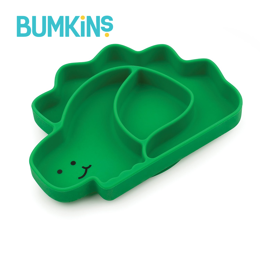 美國 Bumkins 矽膠餐盤(恐龍)