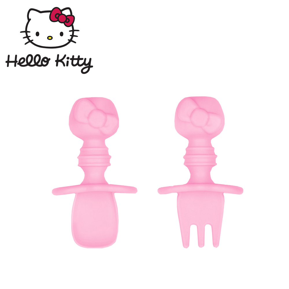 美國 Bumkins 矽膠湯叉組(Hello Kitty)